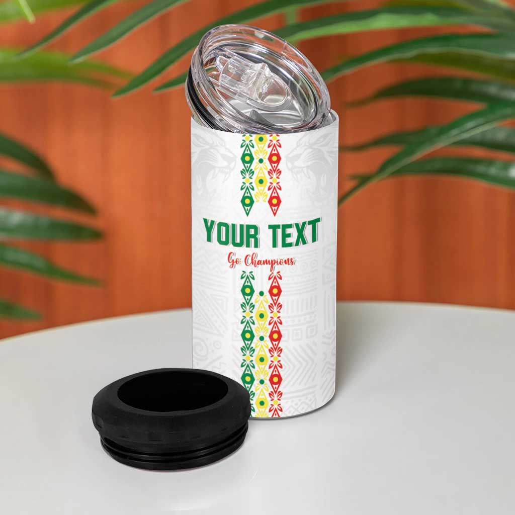 Custom Senegal Football 4 in 1 Can Cooler Tumbler Go Champions Lions de la Teranga - African Pride