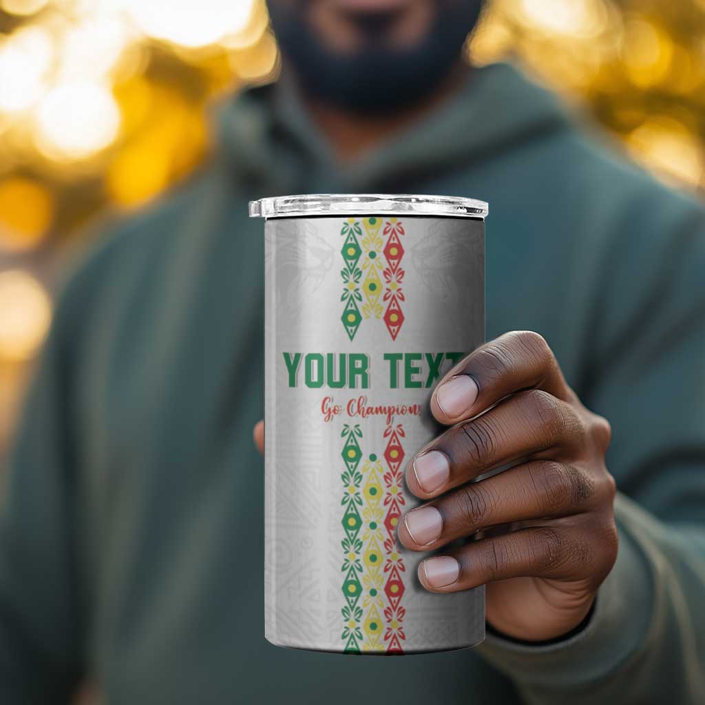 Custom Senegal Football 4 in 1 Can Cooler Tumbler Go Champions Lions de la Teranga - African Pride