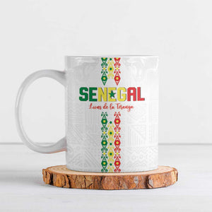 Custom Senegal Football Ceramic Mug Go Champions Lions de la Teranga - African Pride