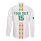 Custom Senegal Football Long Sleeve Button Shirt Go Champions Lions de la Teranga - African Pride