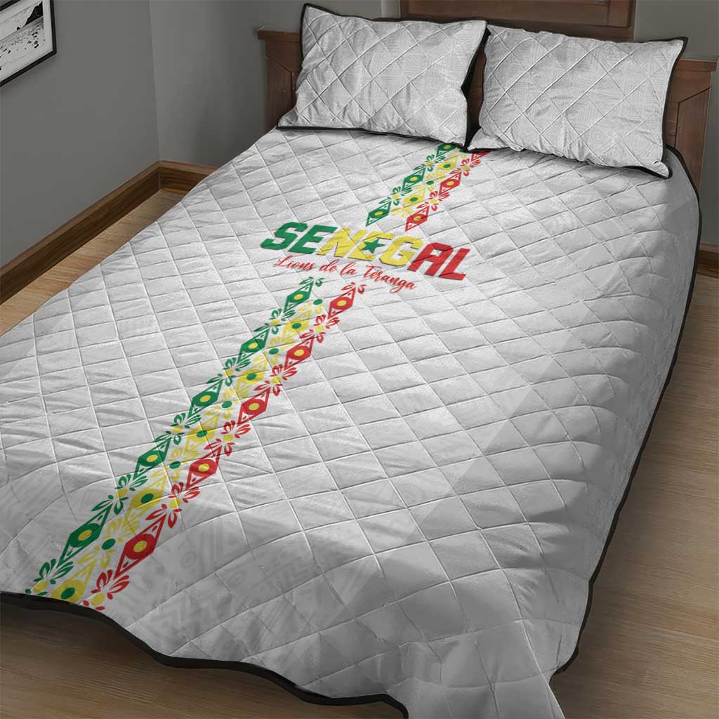 Senegal Football Quilt Bed Set Go Champions Lions de la Teranga - African Pride