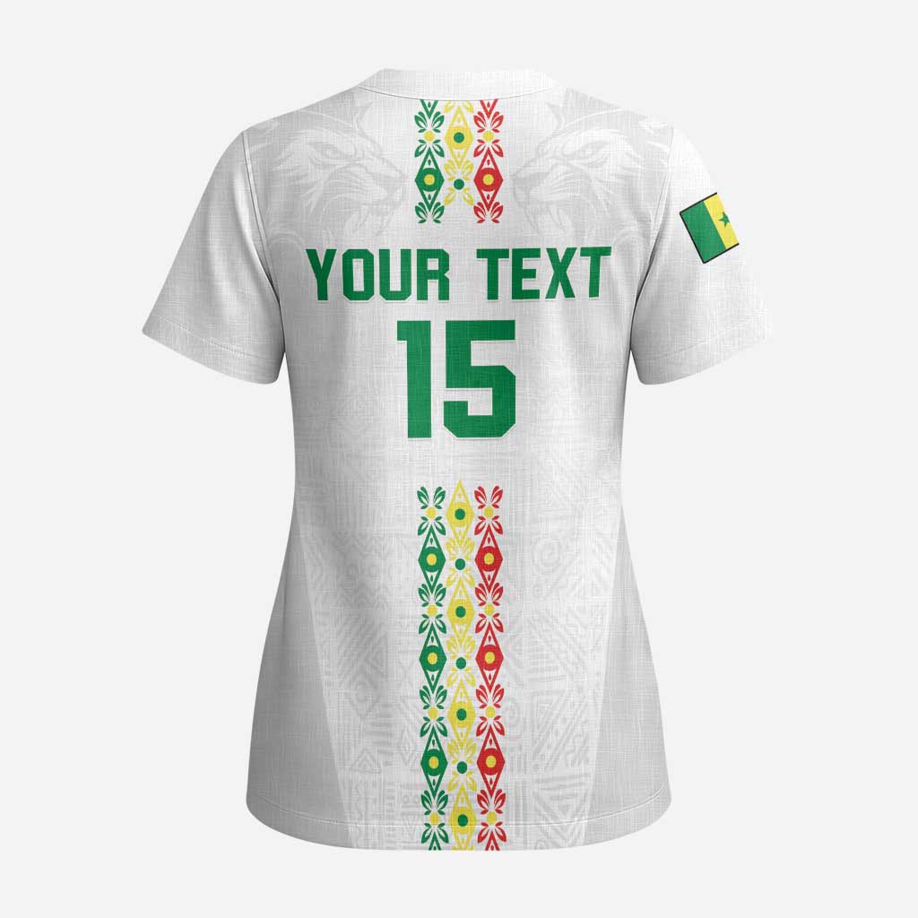 Custom Senegal Football Scrub Top Go Champions Lions de la Teranga - African Pride
