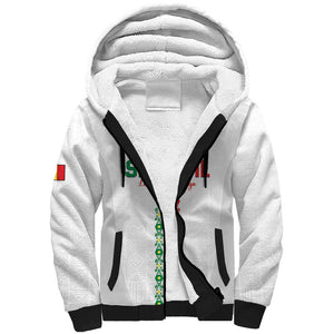 Custom Senegal Football Sherpa Hoodie Go Champions Lions de la Teranga - African Pride