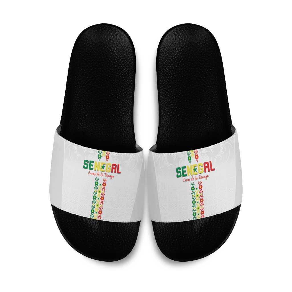 Senegal Football Slide Sandals Go Champions Lions de la Teranga - African Pride