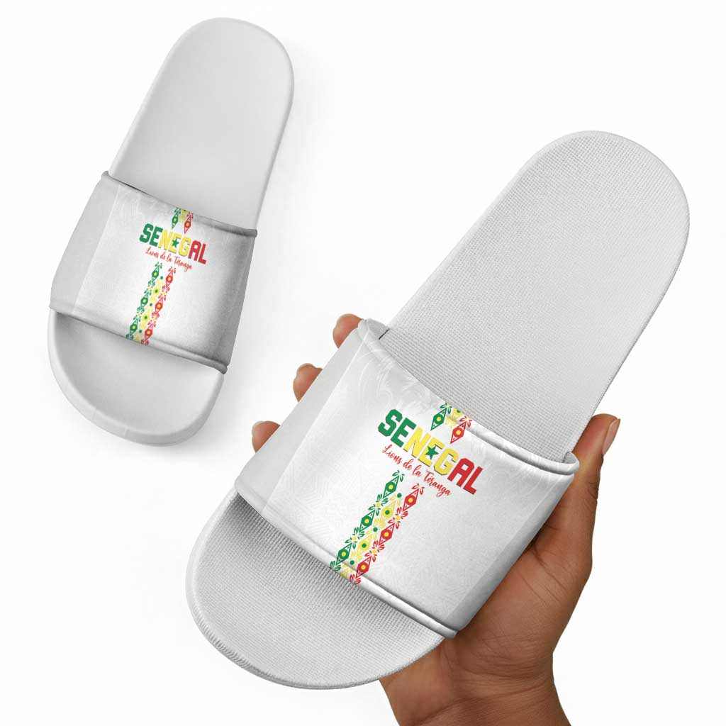 Senegal Football Slide Sandals Go Champions Lions de la Teranga - African Pride