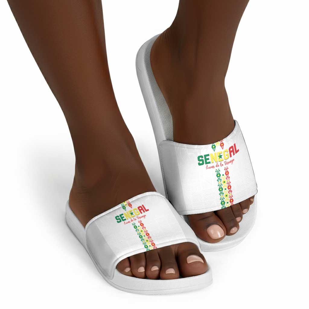 Senegal Football Slide Sandals Go Champions Lions de la Teranga - African Pride