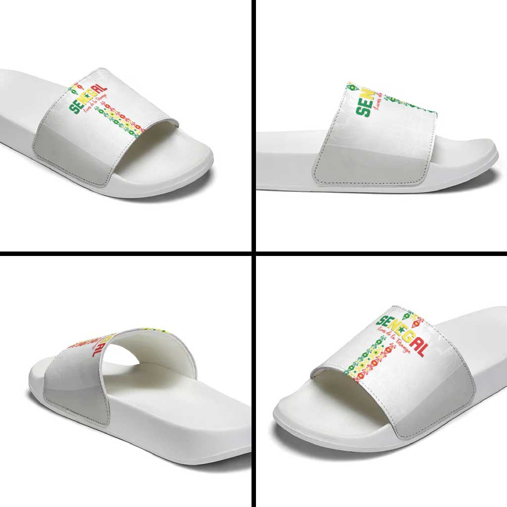 Senegal Football Slide Sandals Go Champions Lions de la Teranga - African Pride