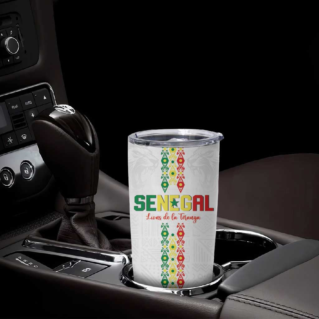 Custom Senegal Football Tumbler Cup Go Champions Lions de la Teranga - African Pride