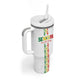 Custom Senegal Football Tumbler With Handle Go Champions Lions de la Teranga - African Pride