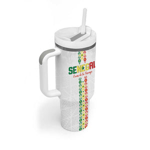 Custom Senegal Football Tumbler With Handle Go Champions Lions de la Teranga - African Pride