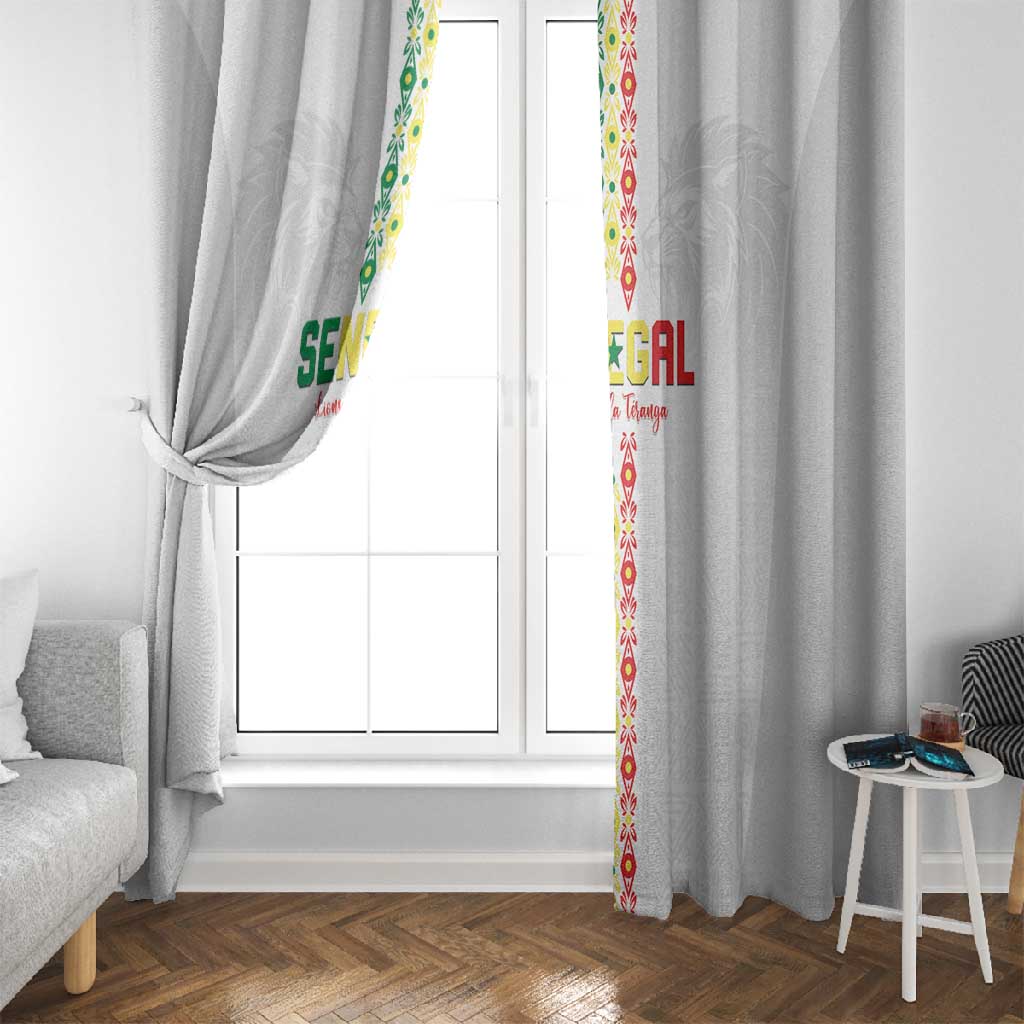 Senegal Football Window Curtain Go Champions Lions de la Teranga - African Pride