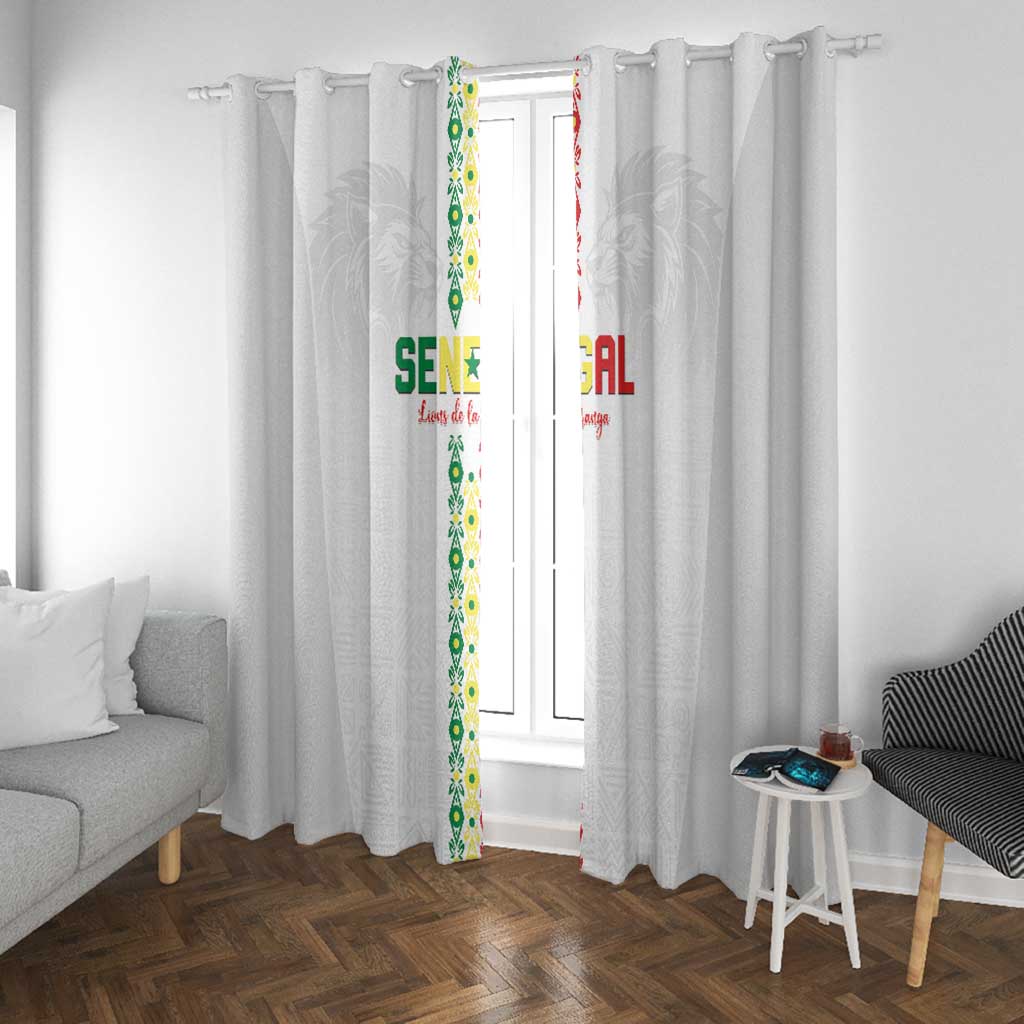 Senegal Football Window Curtain Go Champions Lions de la Teranga - African Pride