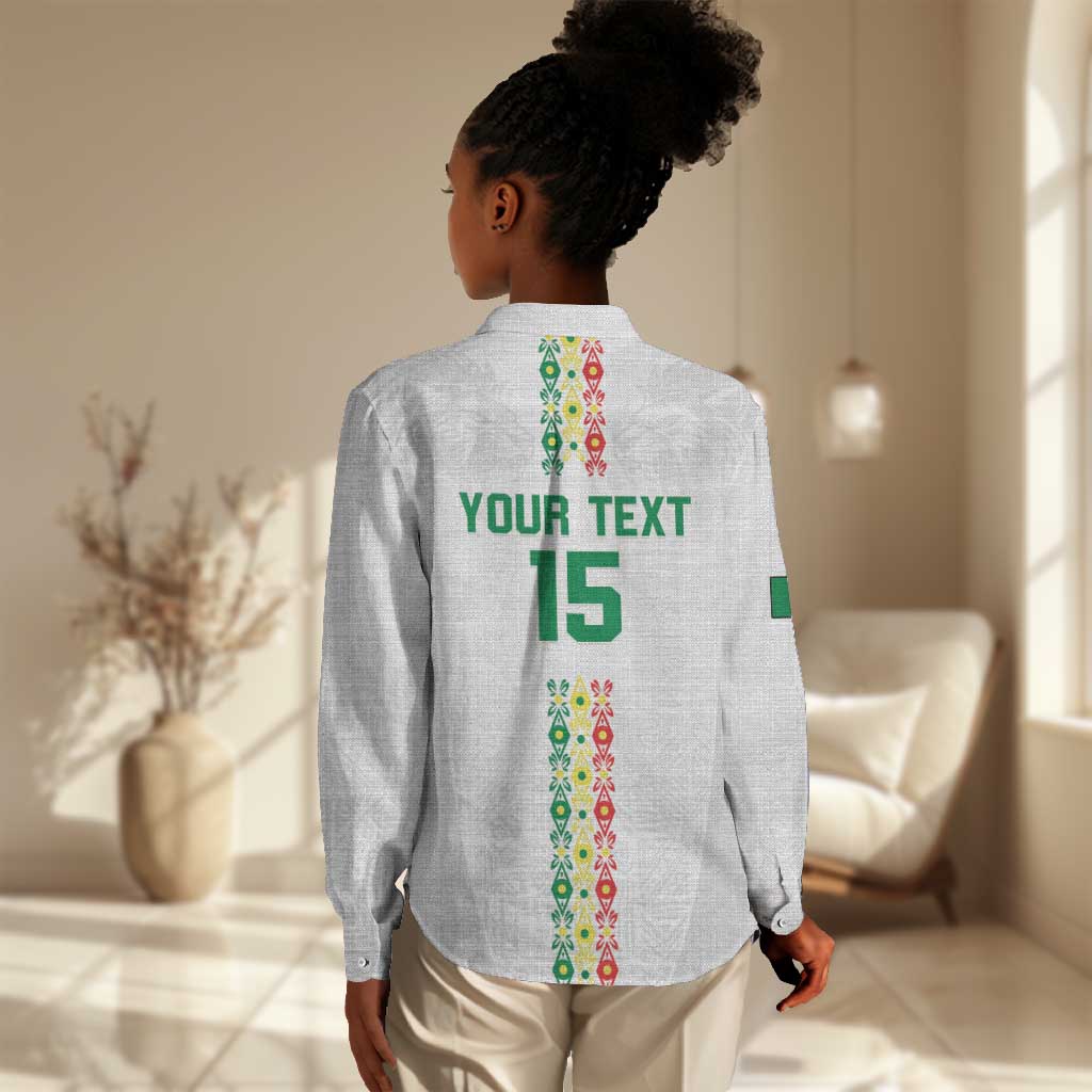 Custom Senegal Football Women Casual Shirt Go Champions Lions de la Teranga - African Pride