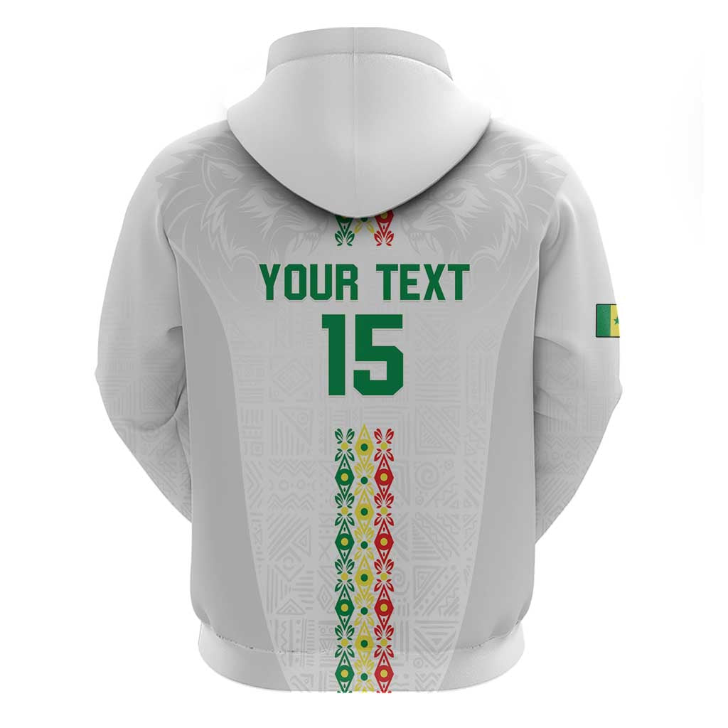 Custom Senegal Football Zip Hoodie Go Champions Lions de la Teranga - African Pride