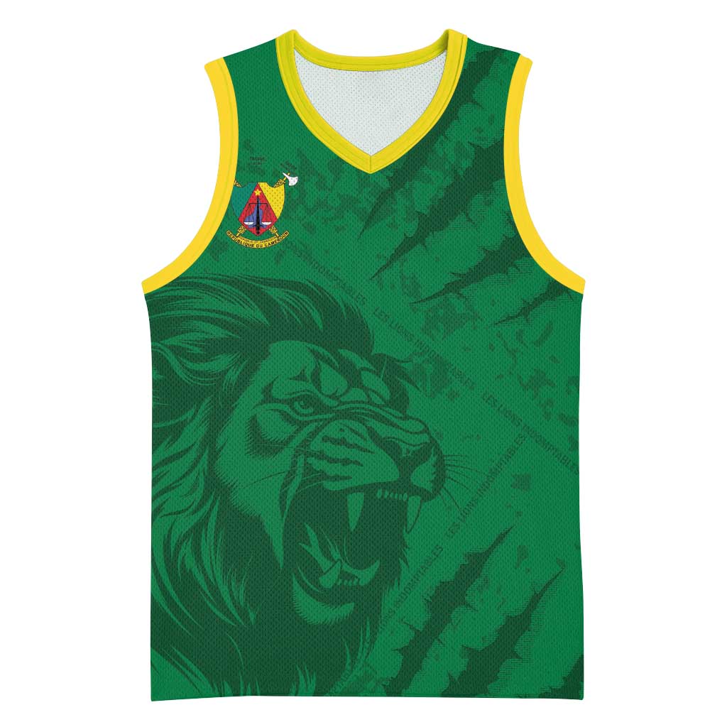 Custom Cameroon Football Basketball Jersey Go Les Lions Indomptables Go - African Pride