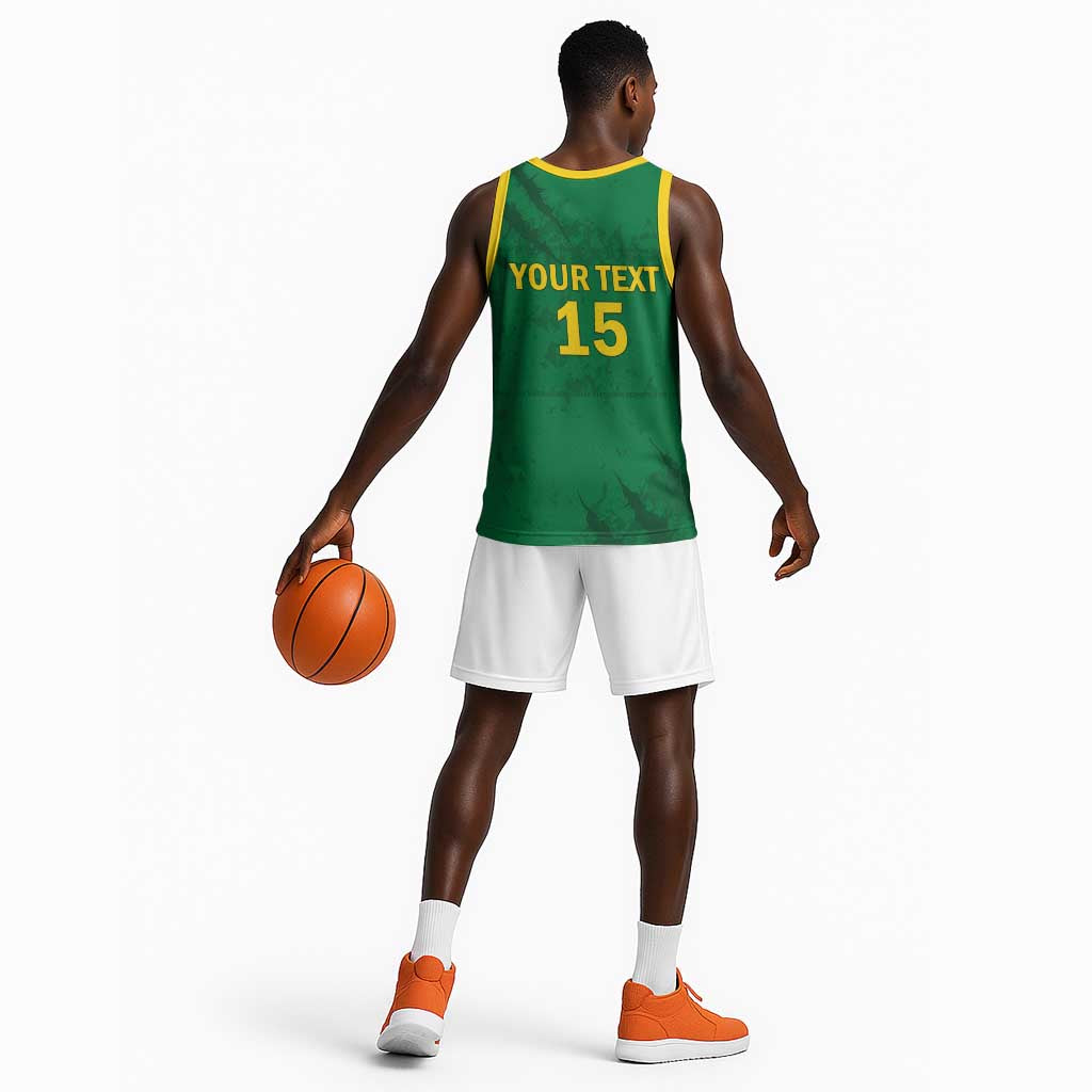 Custom Cameroon Football Basketball Jersey Go Les Lions Indomptables Go - African Pride