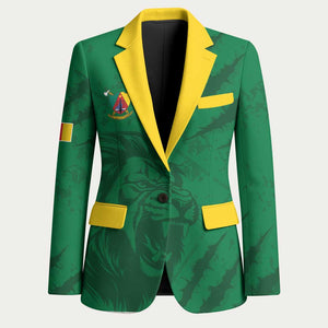 Custom Cameroon Football Blazer Go Les Lions Indomptables Go - African Pride