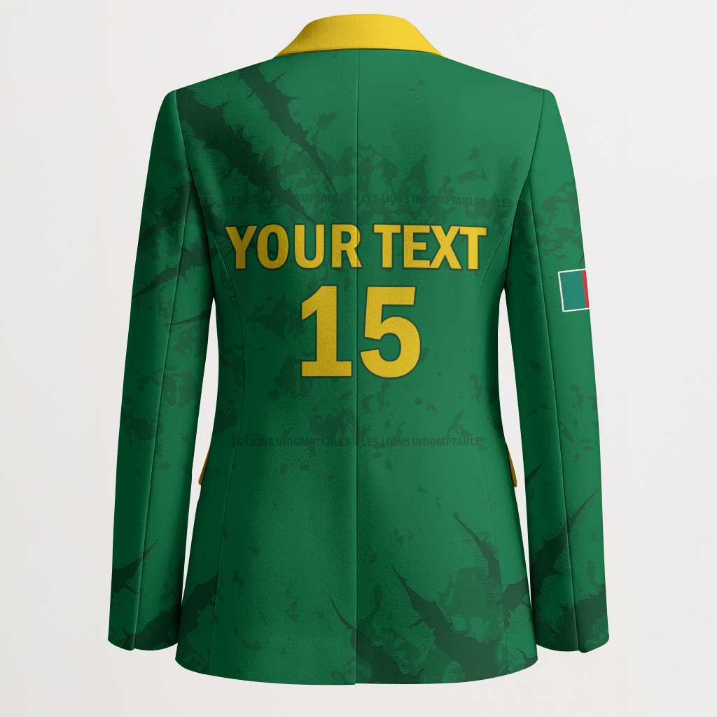 Custom Cameroon Football Blazer Go Les Lions Indomptables Go - African Pride