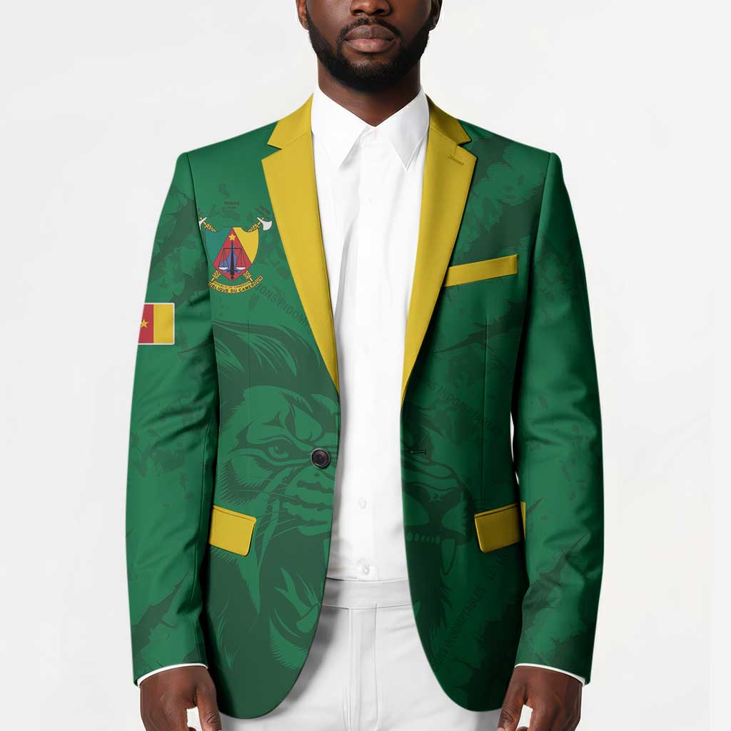 Custom Cameroon Football Blazer Go Les Lions Indomptables Go - African Pride