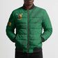Custom Cameroon Football Bomber Puffer Jacket Go Les Lions Indomptables Go - African Pride