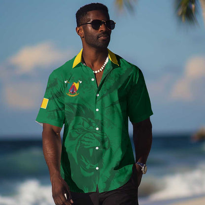 Custom Cameroon Football Hawaiian Shirt Go Les Lions Indomptables Go LT15