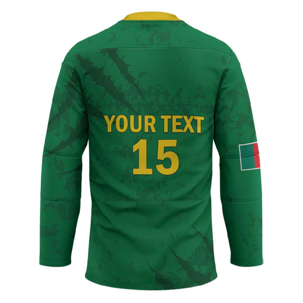 Custom Cameroon Football Hockey Jersey Go Les Lions Indomptables Go - African Pride