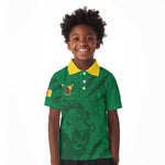 Custom Cameroon Football Kid Polo Shirt Go Les Lions Indomptables Go LT15