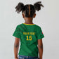 Custom Cameroon Football Kid T shirt Go Les Lions Indomptables Go LT15