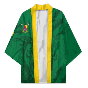 Custom Cameroon Football Kimono Go Les Lions Indomptables Go - African Pride