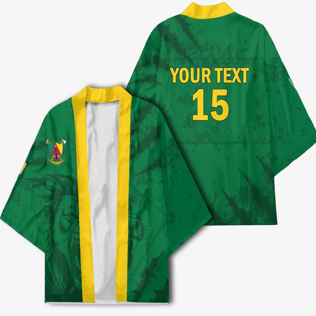 Custom Cameroon Football Kimono Go Les Lions Indomptables Go - African Pride