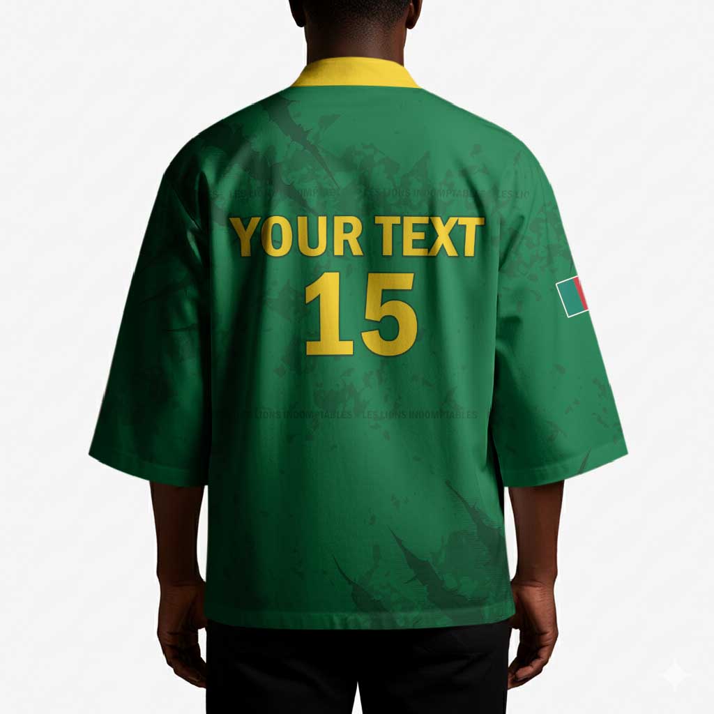 Custom Cameroon Football Kimono Go Les Lions Indomptables Go - African Pride