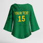 Custom Cameroon Football Kimono Sleeve Blouse Go Les Lions Indomptables Go - African Pride