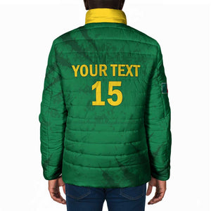 Custom Cameroon Football Padded Jacket Go Les Lions Indomptables Go - African Pride