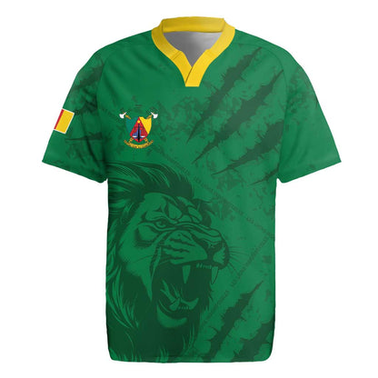 Custom Cameroon Football Rugby Jersey Go Les Lions Indomptables Go LT15