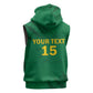 Custom Cameroon Football Sleeveless Zip Hoodie Go Les Lions Indomptables Go - African Pride