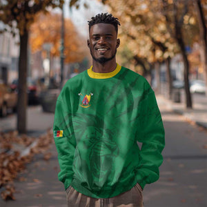 Custom Cameroon Football Sweatshirt Go Les Lions Indomptables Go - African Pride