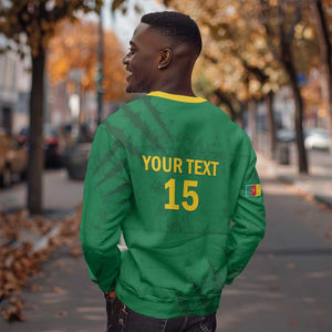 Custom Cameroon Football Sweatshirt Go Les Lions Indomptables Go - African Pride
