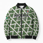Custom Nigeria Football Bomber Puffer Jacket Come On Super Eagles - African Pride