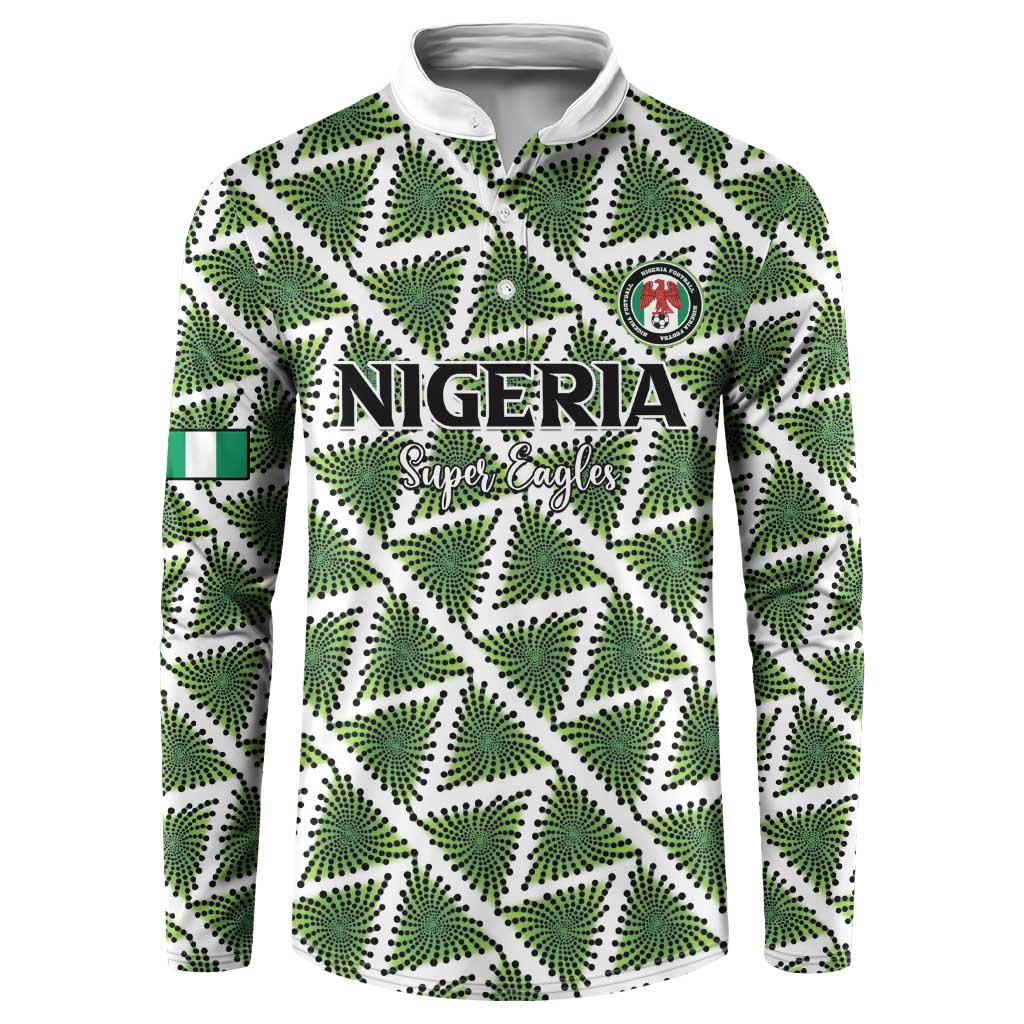 Custom Nigeria Football Button Sweatshirt Come On Super Eagles
