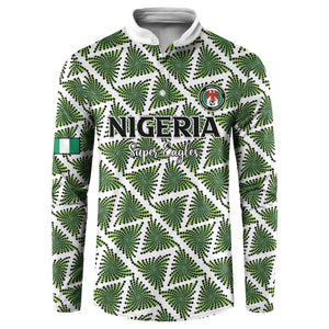 Custom Nigeria Football Button Sweatshirt Come On Super Eagles