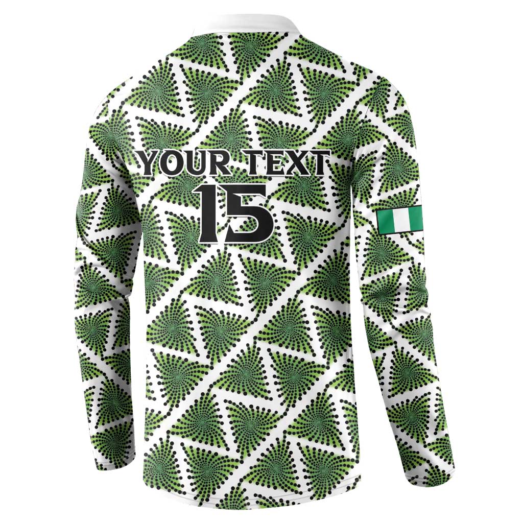 Custom Nigeria Football Button Sweatshirt Come On Super Eagles