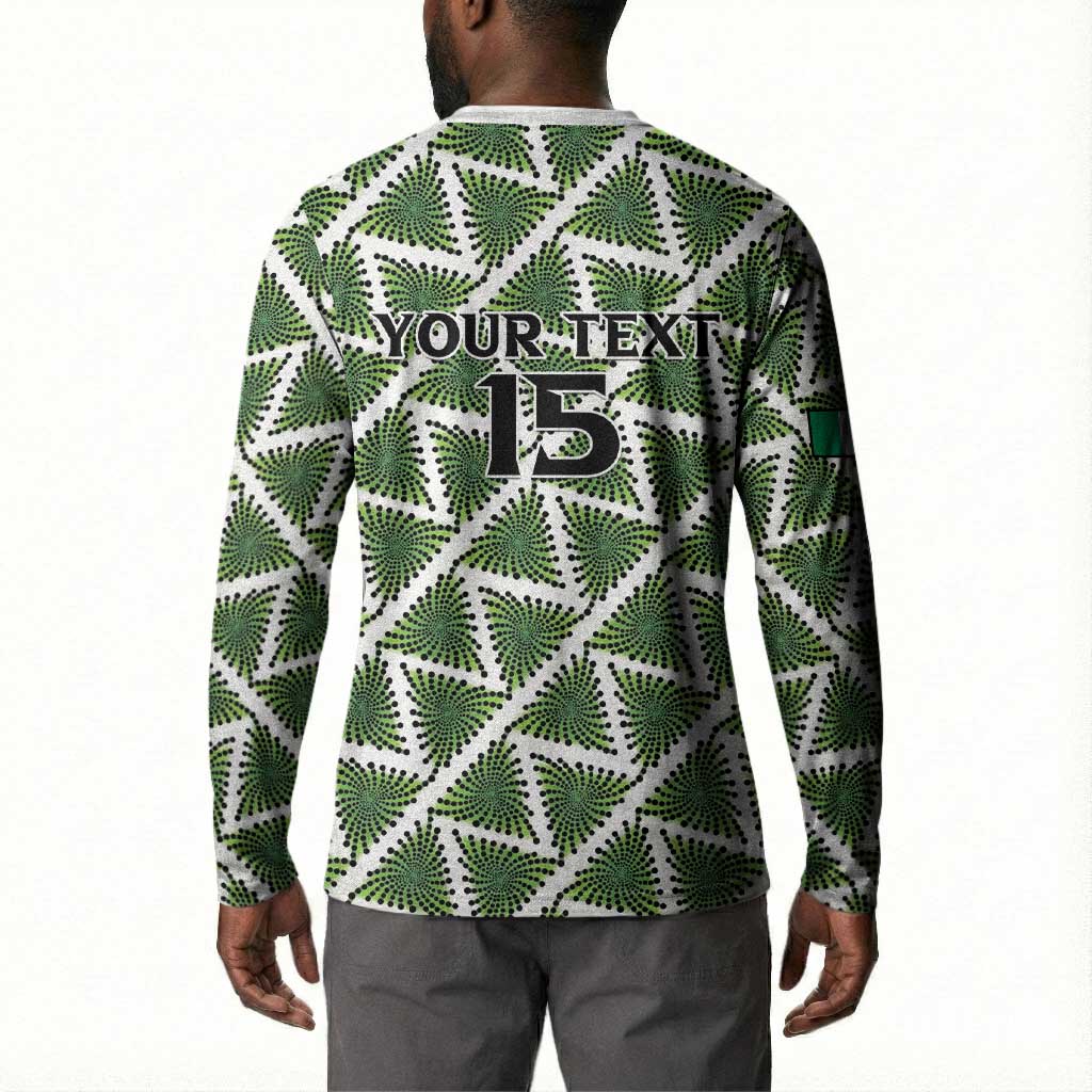Custom Nigeria Football Button Sweatshirt Come On Super Eagles