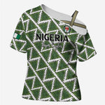 Custom Nigeria Football Cross Shoulder Shirt Come On Super Eagles - African Pride