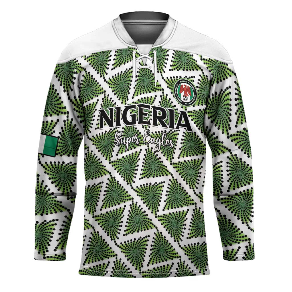 Custom Nigeria Football Hockey Jersey Come On Super Eagles - African Pride