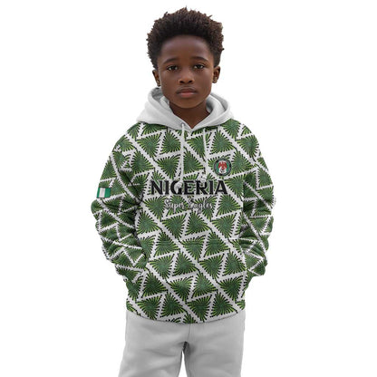 Custom Nigeria Football Kid Hoodie Come On Super Eagles - African Pride