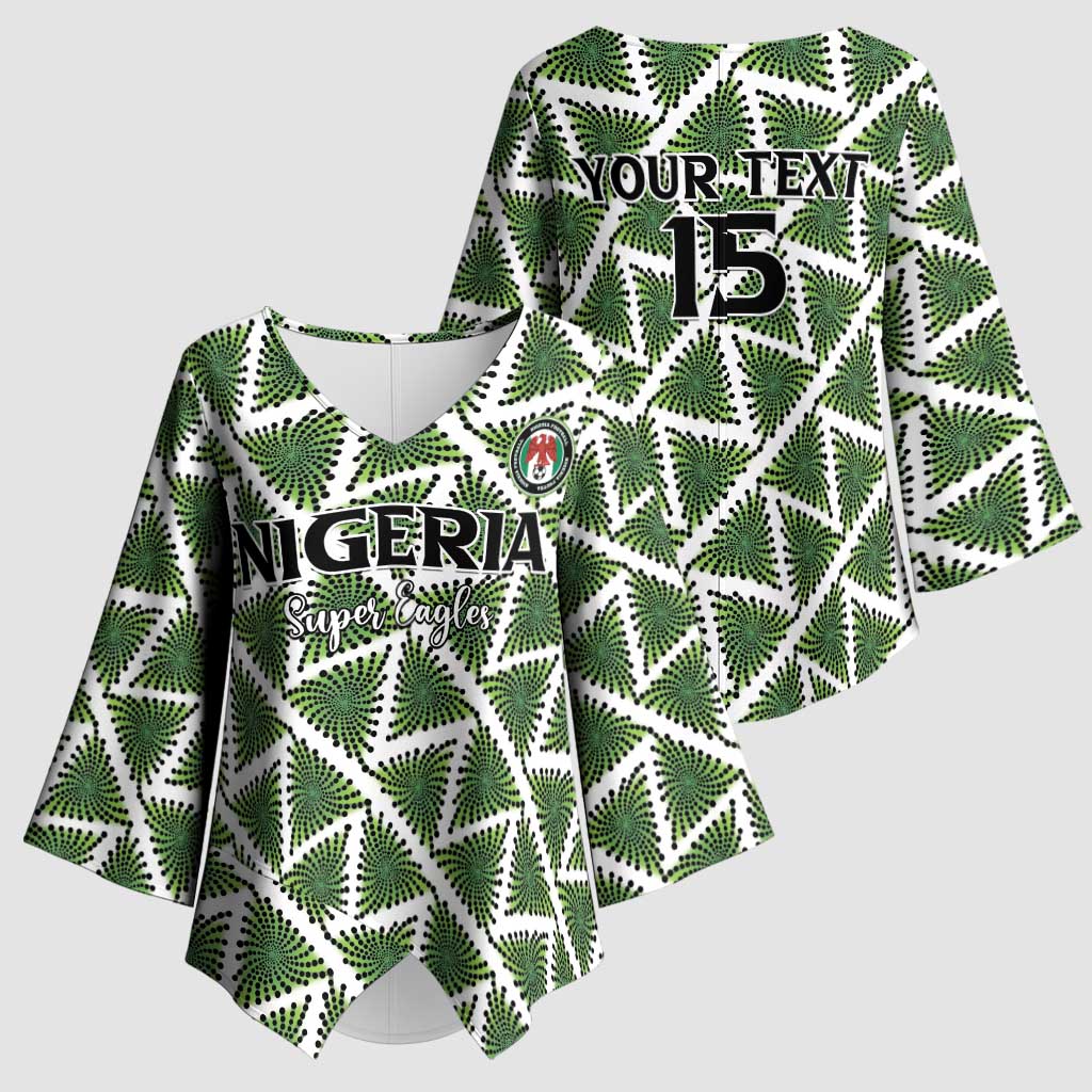 Custom Nigeria Football Kimono Sleeve Blouse Come On Super Eagles - African Pride