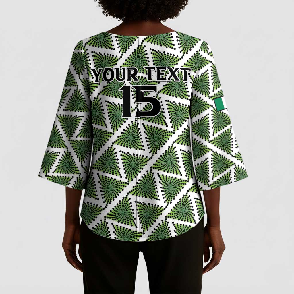 Custom Nigeria Football Kimono Sleeve Blouse Come On Super Eagles - African Pride