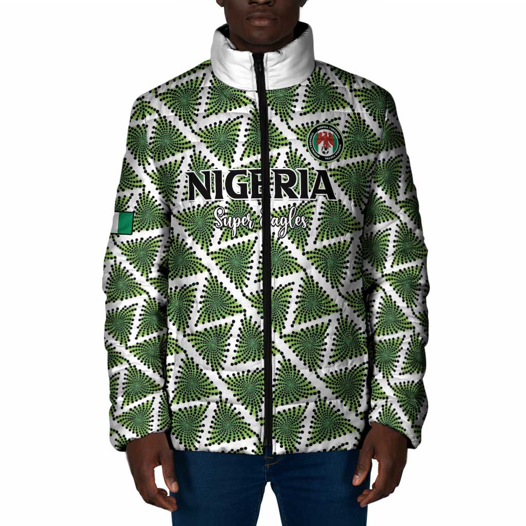Custom Nigeria Football Padded Jacket Come On Super Eagles - African Pride