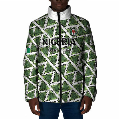 Custom Nigeria Football Padded Jacket Come On Super Eagles - African Pride
