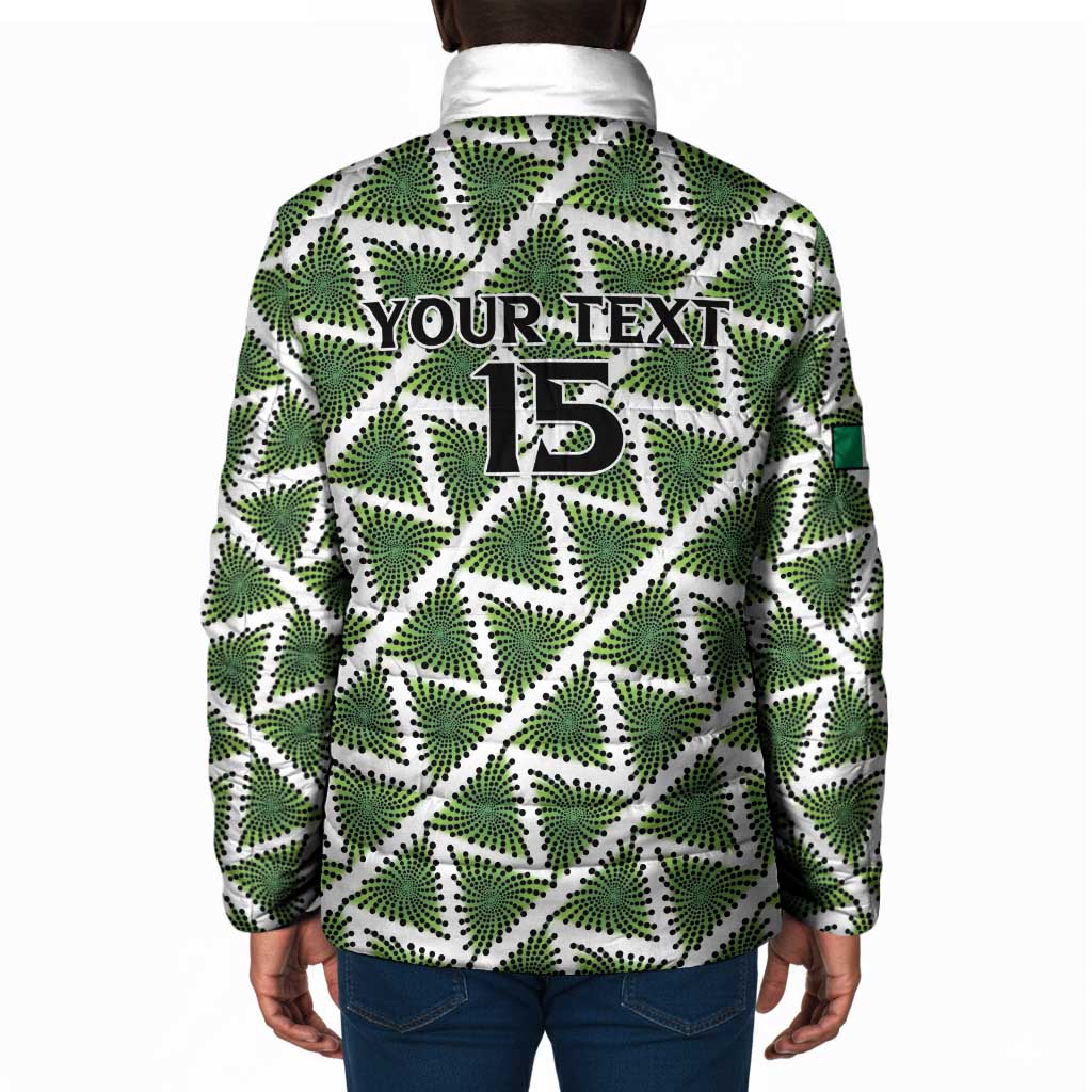 Custom Nigeria Football Padded Jacket Come On Super Eagles - African Pride